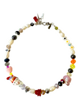Virgo Season pearl charm necklace